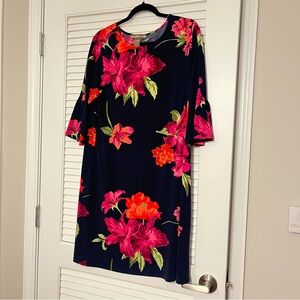 Alexandra + Oak Floral Navy Dress